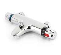 Pudin Thermostatic Bathroom Modern Chrome Bath Shower Mixer Anti Scald Tap
