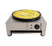 PUDLOR Electric Pancake, 2.8KW Commercial Electric Crepe Maker Non Stick Large Pancake Griddle Machine Adjustable temperature, for make desserts such as crepes or snacks such as Chinese pancakes