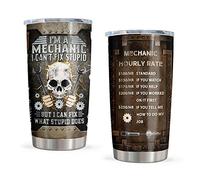 Pudmaple Fathers Day Cool Mechanical Gifts - 20oz Tumbler & Water Glasses for Mechanics, Dad, Son, Husband