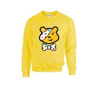 Pudsey Bow Jumper, Children Need Bear Sweatshirt, Bear Pudsey Jumper, Together We Can School Event, Unisex Top(L, Yellow)