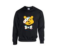 Pudsey Bow Jumper, Children Need Bear Sweatshirt, Bear Pudsey Jumper, Together We Can School Event, Unisex Top(XL, Black)