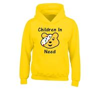 Pudsey Children Need Day 2025 Hoodie - Boys Girls Spotty Bear Pudsey Day School Child Supporting Gift For Kids Adults Unisex Hooded Top (Yellow, 3 Years)