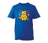 Pudsey Day Sitting Bear 2024 T-Shirt, School Children Spotty Day 2024 Cartoon Bear Boys Girls Unisex Kids Adults Tee Top (Royal, 2XL)