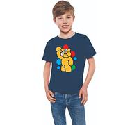 Pudsey Day T-Shirt 2024 - Comic Relief Inspired Bear Design for Children Event in Need, Spotty Waving Eye Patch Hat Tee for Boys & Girls Navy