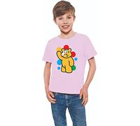 Pudsey Day T-Shirt 2024 - Comic Relief Inspired Bear Design for Children Event in Need, Spotty Waving Eye Patch Hat Tee for Boys & Girls Light Pink