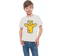Pudsey Day T-Shirt 2024 - Kids' School Spotty Bear Design for Children Event in Need, Perfect Tee for Boys & Girls White