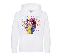 Pudsey Demon Hoodie Huntrix Bear Mira Rumi Zoey Merch Pullover Tiger Animation Derpy Heroes K-Pop Hunters Girls Tee Unisex Kids Top (White, 12 Years)