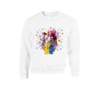 Pudsey Demon Jumper Huntrix Bear Mira Rumi Zoey Merch Sweater Tiger Animation Derpy Heroes Sweatshirt K-Pop Hunters Girls Tee Unisex Kids Top (White, 7 Years)