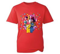 Pudsey Demon T-Shirt Huntrix Bear Mira Rumi Zoey Merch Tshirt Tiger Animation Derpy Heroes K-Pop Hunters Girls Tee Unisex Kids Top (Red, 7 Years)