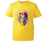 Pudsey Demon T-Shirt Huntrix Bear Mira Rumi Zoey Merch Tshirt Tiger Animation Derpy Heroes K-Pop Hunters Girls Tee Unisex Kids Top (Yellow, 7 Years)