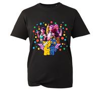 Pudsey Demon T-Shirt Huntrix Bear Mira Rumi Zoey Merch Tshirt Tiger Animation Derpy Heroes K-Pop Hunters Girls Tee Unisex Kids Top (Black, S)