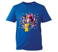 Pudsey Demon T-Shirt Huntrix Bear Mira Rumi Zoey Merch Tshirt Tiger Animation Derpy Heroes K-Pop Hunters Girls Tee Unisex Kids Top (Royal Blue, 3 Years)