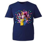 Pudsey Demon T-Shirt Huntrix Bear Mira Rumi Zoey Merch Tshirt Tiger Animation Derpy Heroes K-Pop Hunters Girls Tee Unisex Kids Top (Navy, 5 Years)