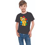 Pudsey Kids' Bear T-Shirt 2024 - Comic Relief Inspired Tee for Children Charity in Need, Spotty Waving Eye Patch Boys & Girls, Black
