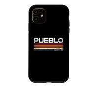 Pueblo Colorado Retro Stripes Vintage City Design Case for iPhone 11