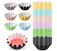 Puedno 150pcs Wax Melt Liners, Reusable Wax Melt Cases, Candle Popper Liner, Candle Wax Warmer Liner Leakproof Wax Tray for Candle Warmer (Yellow, blue, green, purple, pink, black)