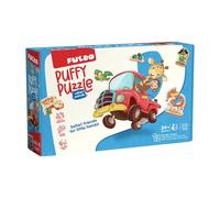 PUEDO® Puffy Puzzle Safari Animals - Toys - Game I 24 Months+ I 2-3-4 Piece First Puzzle Set I Total 29 Pieces I 12 mm EVA I Educational Toy Supporting Hand-Eye Coordination