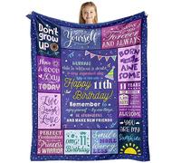 Birthday Gifts for 11 Year Old Girls, 11 Year Old Girl Gift Ideas, 11th Birthday Decorations/Gifts for Girls, Presents for 11 Year Old Girl, Birthday Gifts for Girls Age 11 Throw Blanket 60x50 Inch