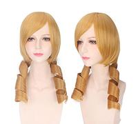 Puella Magi Madoka Magica Tomoe Mami 50cm Blond Gold Yellow Cosplay Wigs for Women Female Fake Hair Sale Anime Synthetic Hair