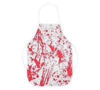 PUERFOCA Halloween Bloody Apron Adult, Butcher Chef Costume, Scary Apron, White Butcher Chef Accessory for Party Role Play Horror