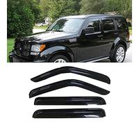 Puermto Original Side Window Wind Deflector, 4pcs Out-Channel Tape-On Nice Rain Guards Set, Vent Visor fit for 2007-2012 Dodge Nitro 94307 xp