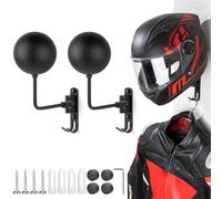 PUERSI Helmet Holder Wall Mount - 2 Pack 180° Rotation Helmet Hanger for Motorcycle Bike Racing Outerwear Sports Gear Display