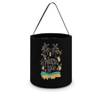 Puerto And Rico Trees Large Easter Basket Candy Bags Canva Tote Bag Portable Hallowee Bucket