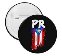 Puerto Flag PR Puerto Rican Boricua Buttons Pin Badges Tinplate Lapel Pins Crafts for Shirts Clothes Bag Accessory 5PCS