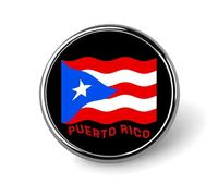 (Puerto-PR-Sate) Flag Novelty Pin Badge Lapel Pin Brooch Badge Tie Jewelry Decor for Hats Jackets Shirts