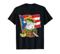 Puerto Rica Flag Boricua Taino Coqui Frog Funny Puerto Rico T-Shirt