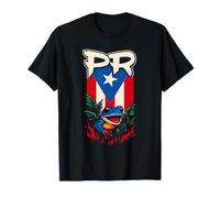 Puerto Rica Flag Boricua Taino Coqui Frog Funny Puerto Rico T-Shirt