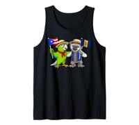 Puerto Rican Barbadian Roots Puerto Rico Barbados Flag Tank Top