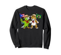 Puerto Rican Brazilian Roots Puerto Rico Brazil Flag Sweatshirt