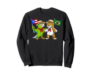 Puerto Rican Brazilian Roots Puerto Rico Brazil Flag Sweatshirt