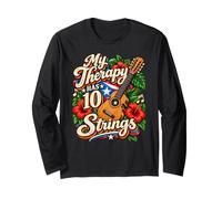 Puerto Rican Cuatro Player 10 String Music Long Sleeve T-Shirt