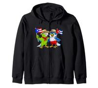 Puerto Rican Cuban Roots Puerto Rico Cuba Flag Zip Hoodie