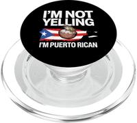 Puerto Rican Flag Coquí Frog I'm Not Yelling Quote Design PopSockets PopGrip for MagSafe