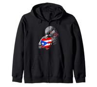 Puerto Rican Flag Dove Puerto Rican Pride Puerto Rico Zip Hoodie