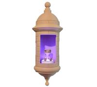 Puerto Rican Garita Wall Coqui Lamp, 3D Printed No Sound Coqui Frog Lamp with LED, Battery Powered El Morro Style Night Light, Warm Ambient Lighting Home Decor