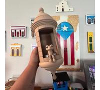 Puerto Rican Garita Wall Coqui Lamp,Dimmable No Sound 3D Printed Lamp with LED,El Morro Style Night Light,Cute Hallway Wall Sensor Nightlight Bathroom,Boricua Halloween Nightstand Home Decor(1pc)