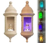 Puerto Rican Garita Wall Coqui Lamp, Funny 3D Printed Wall Sconce, Silent Sitting Meditation Frog Night Light for Bedroom Hallway Bathroom (1pcs)