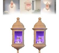Puerto Rican Garita Wall Coqui Lamp, Handmade 3D Frog Night Light Wall Art, with Multiple Lighting Effects, Adds a Warm Ambiance to Courtyard, Entryway, Home Decor (2 PCS)