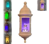 Puerto Rican Garita Wall Lamp,Handmade Boricua Home Decor,Unique Puerto Rico Gift,No Sound,3D Printed Lamp with LED,for Bedroom Living Room Office (#1pc)