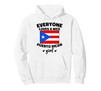 Puerto Rican Girl Women Puerto Rico PR Flag PR Boricua Girls Pullover Hoodie
