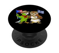 Puerto Rican Greek Roots Puerto Rico Greece Flag PopSockets Adhesive PopGrip