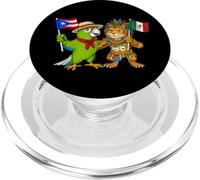 Puerto Rican Mexican Roots Puerto Rico Mexico Flag PopSockets PopGrip for MagSafe