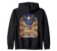 Puerto Rican Nativity Scene Christmas Design Zip Hoodie
