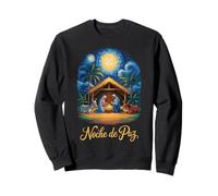Puerto Rican Nativity Scene Noche de Paz Christian Sweatshirt