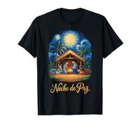 Puerto Rican Nativity Scene Noche de Paz Christian T-Shirt
