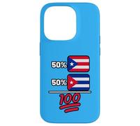 Puerto Rican Plus Cuban Mix Heritage Flag Case for iPhone 14 Pro